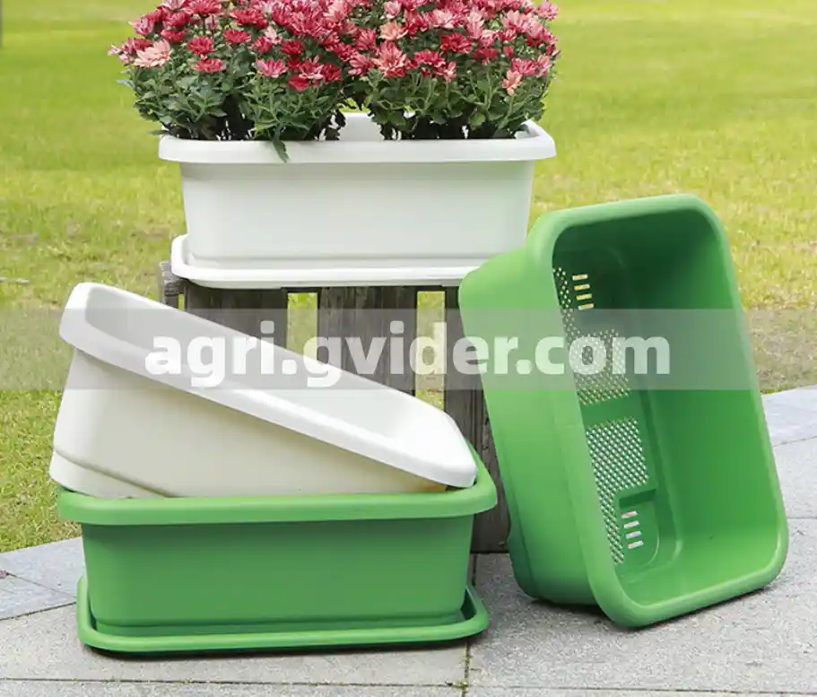 Gvider Plastic Rectangular Plant Pots